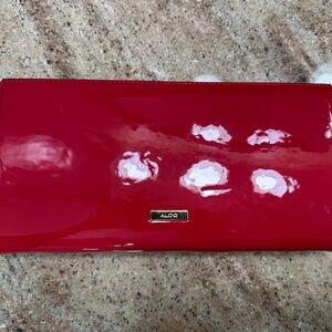 Aldo Glossy Red Clutch